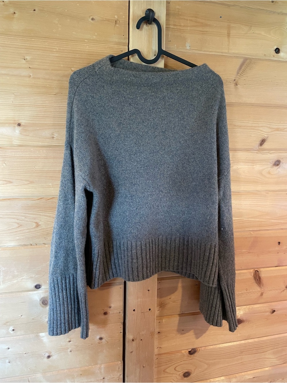 Club Monaco Heather Gray Boatneck Knit Sweater